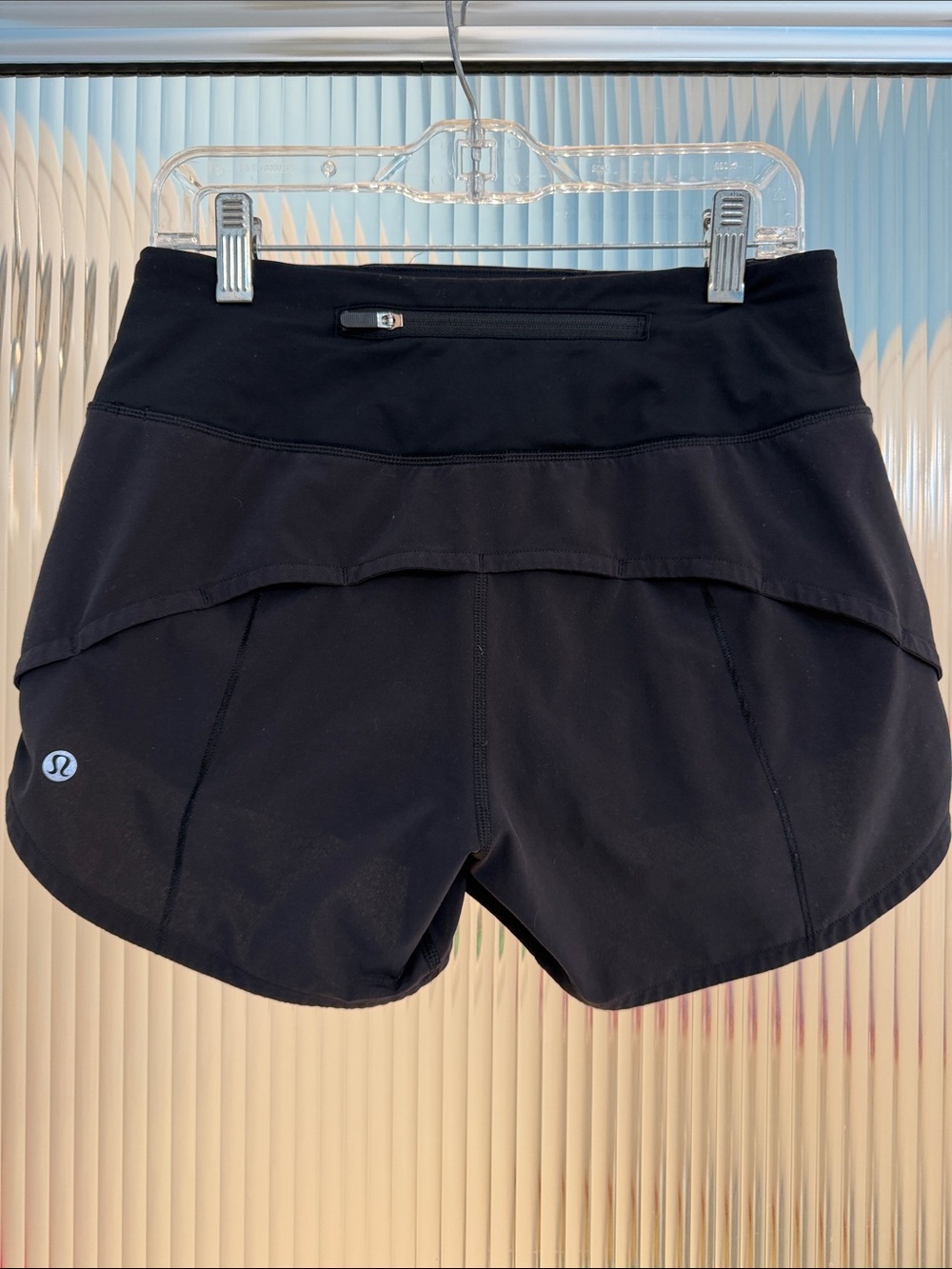 lululemon athletica Black Women's Athletic Shorts with Zip Waist Pocket